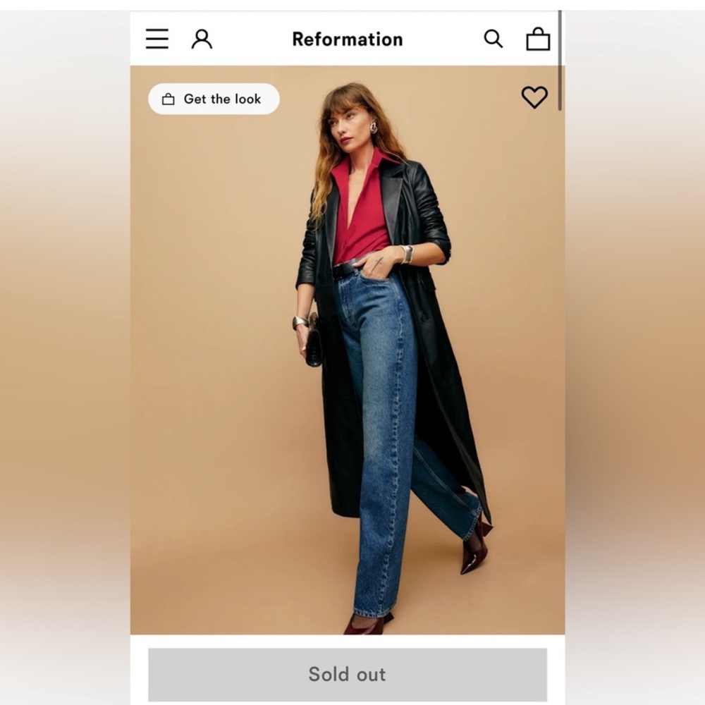 Reformation Blue Straight Leg Jeans